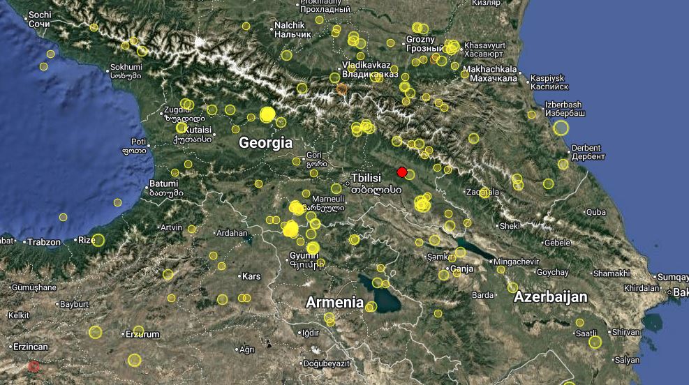 16 დეკემბერს თბილისის დროით 16:39-ზე საქართველოში 3.5 (ML) მაგნიტუდის სიდიდის მიწისძვრა მოხდა